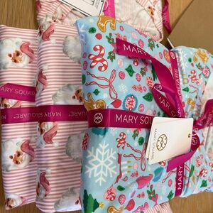 Mary Square Santa Baby Pink Pajama Set NWT
